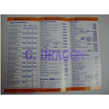 Cheep High Quality Paper Menu (GD)